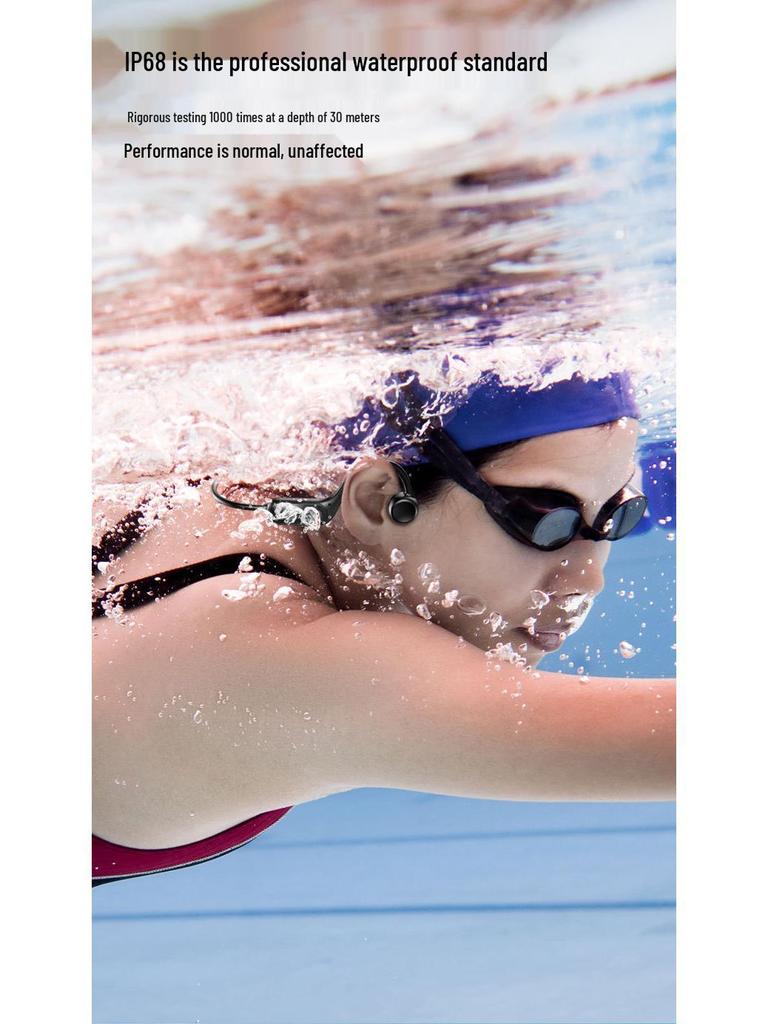 Y12 Waterproof Bone Conduction Bluetooth Earphones for Sports and Swimming – High Quality Sound, Ear-Hook Design