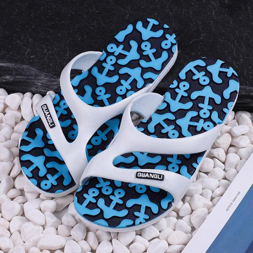 Fashion Men's Slippers Korean Version Men's Summer Lovers One-word Slippers Anti-skid Beach Slippers Men's  and Women's Slippers