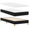 Lit box spring vidaXL avec matelas - Noir, 90x190 cm, Tissu 3340187