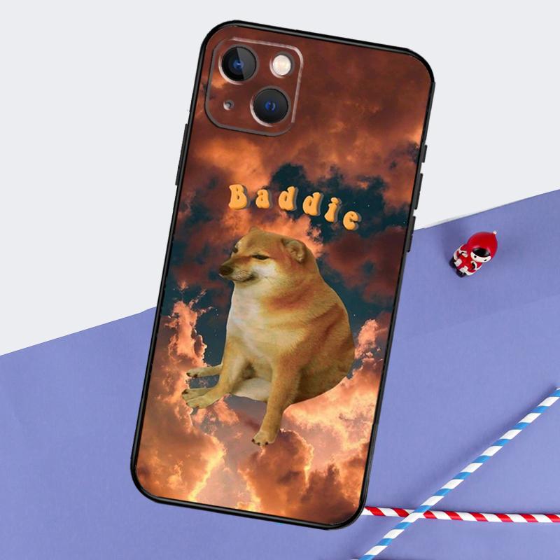Doge Dog Cheems meme Phone Case For iPhone 16 Pro Max 11 13 14 15 Pro Max 12 Mini XR 16 15 Plus 16e Back Cover