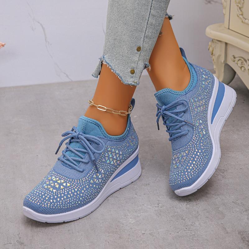 Fashion Fashionable New Mesh Breathable Shoes Spring/autumn Round Toe Comfortable Thick Sole Non-slip Casual Sneakers for Women
