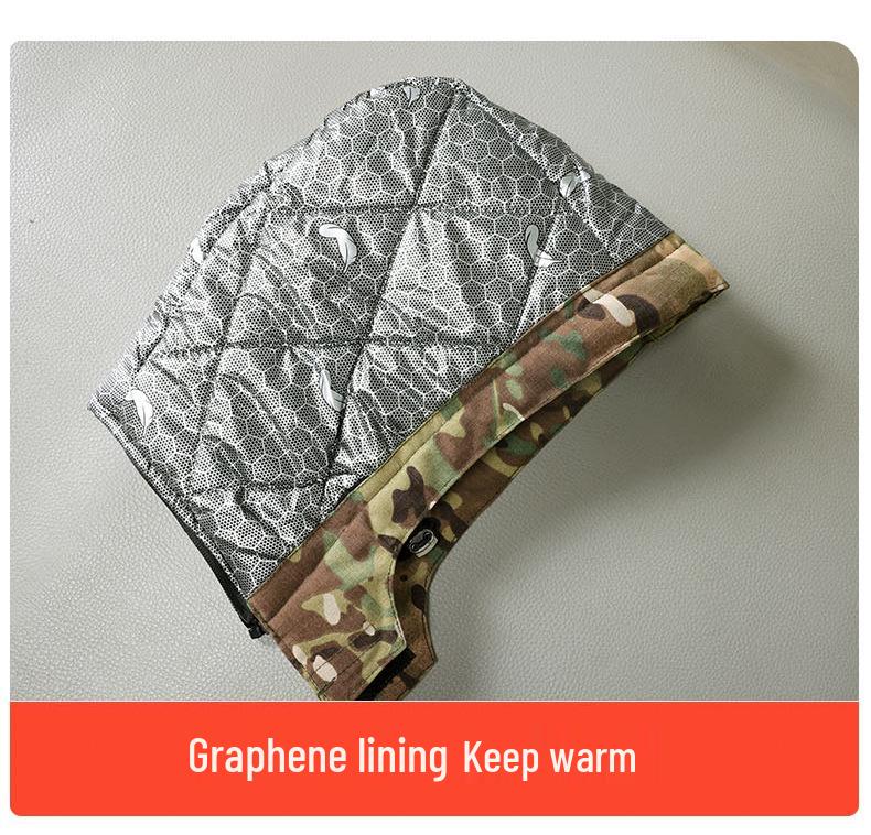 Waterproof Camouflage Graphene Military Overcoat: Insulated Winter Work Jacket with Plus Velvet for Cold Storage