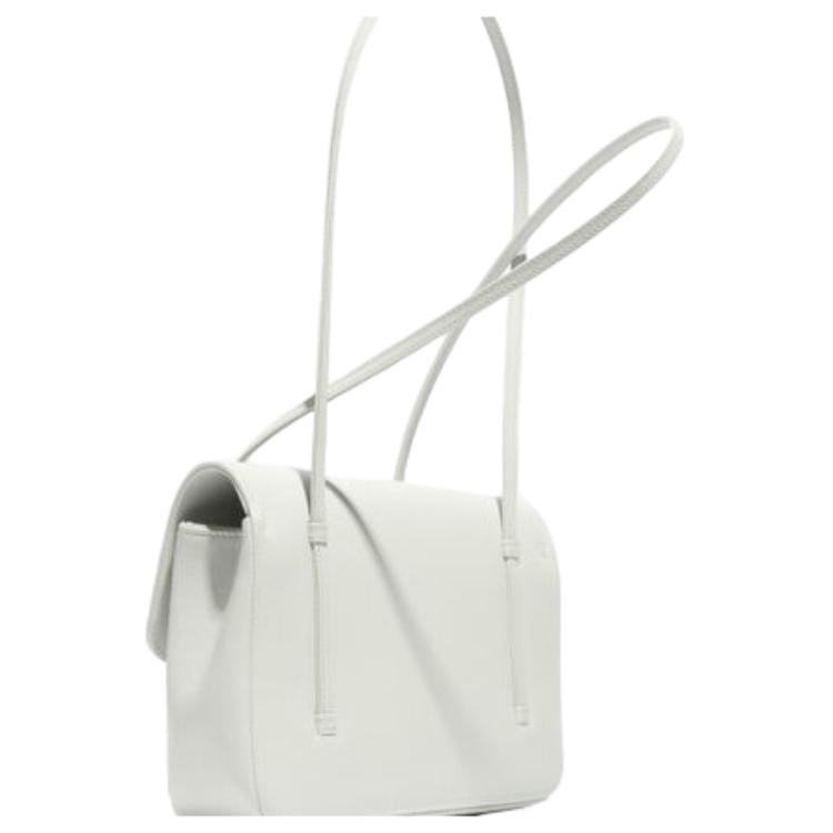Chanel Grain Embossed Shiny Calfskin & Gold Metal Flap Bag Shoulder Bag Small Women's White AS6130-B23483-10601