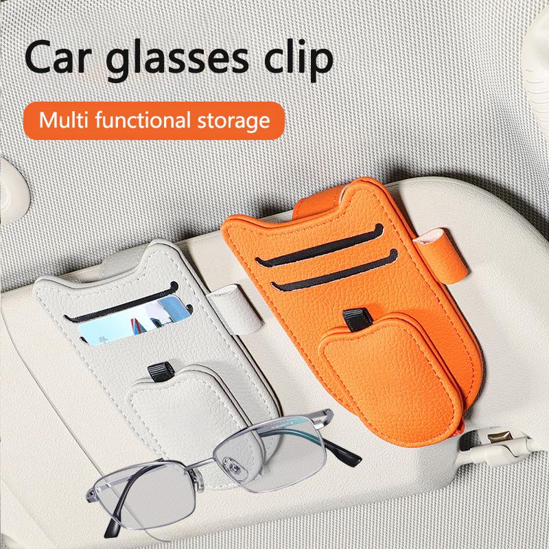 Car Sunglasses Leather Glasses Clip For Volvo R Design RDesign XC90 XC60 S60 V40 XC40 V60 V50 S40 C30 C70 C40 S70 S90 S80 T4