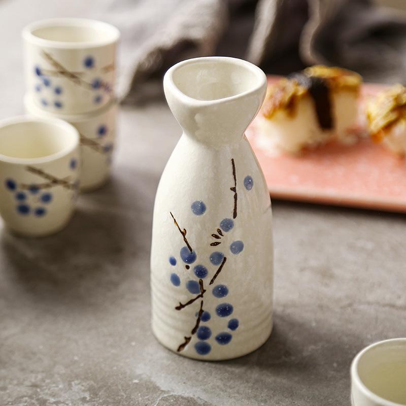 Japanese Ceramic Sake Pot Cups Set Household Restaurant Creative Hand-painted Wine Pot Bar Wine Set Flagon Gift 2025 New