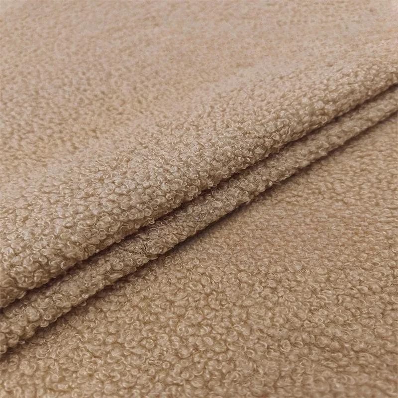 100x160cm Fur Plain Stretch Fabric for Children's Clothes Dolls Sewing Winter Coats White Teddy Hair Plush Cloth Smooth Drape