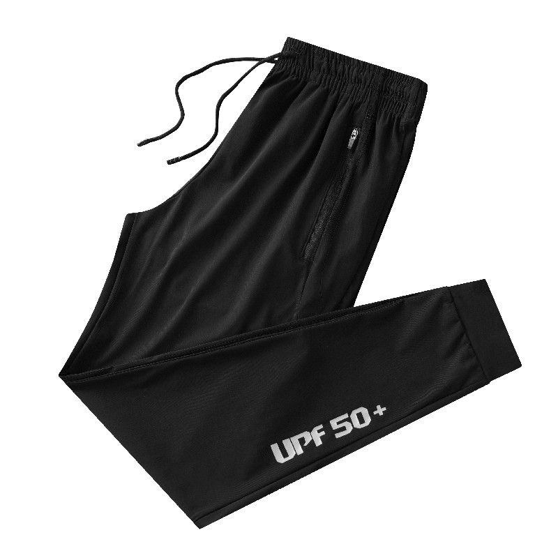 Casual Pants, Quick Drying Pants, Men's and Women's Summer Thin Fit, Foot Binding, Elastic Running, Breathable, Loose Fit, Oversized Sports Pants