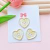 50 PCS New Resin Buttons Vintage Cute Garment Ornaments DIY Plaid Doll Accessory