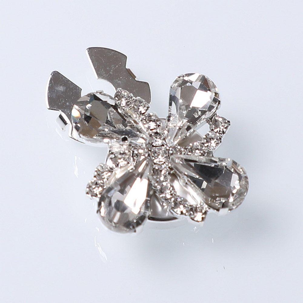 DIY Accessories Rhinestone Button Cover Detachable Clip-On Button  for Shirt Tuxedo Accessories