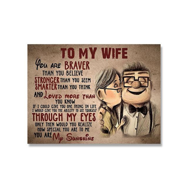 

Моей жене вы храбрее, чем вы верите, плакаты и принты, холст, живопись, настенные художественные фотографии, подарок на годовщину, домашний декор 21cm×30cm NoFrame