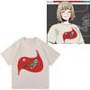 Vintage Lavé Délicieux dans le Donjon Donjon Meshi Laios Touden Falin Anime Imprimé T-shirt en Coton Hommes Femmes Tee Été Décontracté Mode Vêtements Hauts