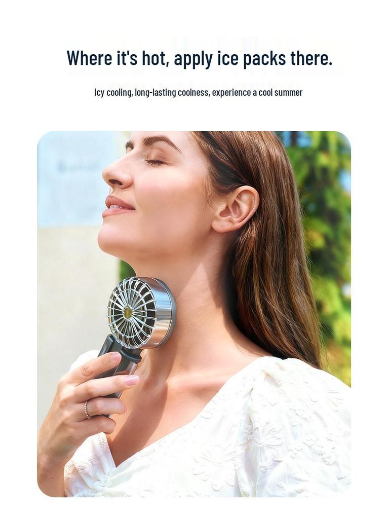 2026 Portable High-Speed Neck-Hanging Cooling Fan with Folding Handheld Design