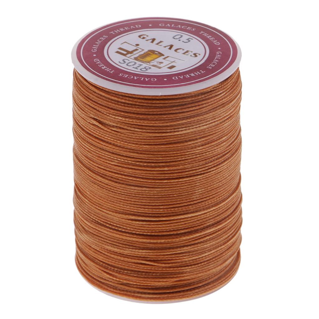 Leder Nähen Wachsfaden 130m Polyester Rundschnur für Handarbeit Schmuck Perlen Macrame Teppiche