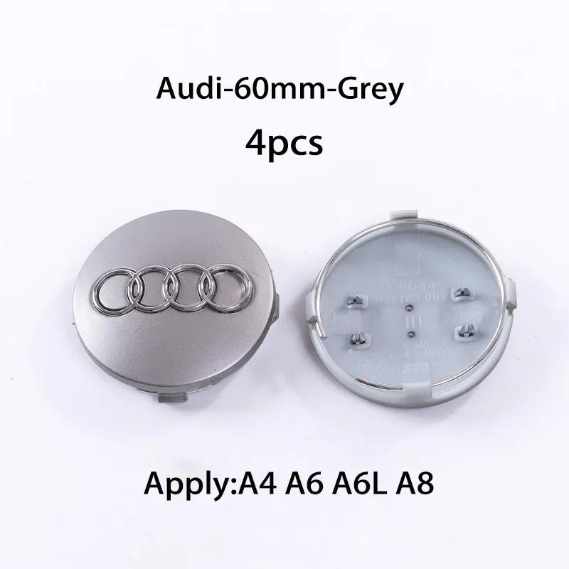 Hub Caps Hot For Audi 4pcs 60mm 61mm 68mm 69mm Audi Hub Caps Car Wheel Center Caps For Audi A1 A2 A3 A4 A5 A6 A7 A8 S3 S6 Q3