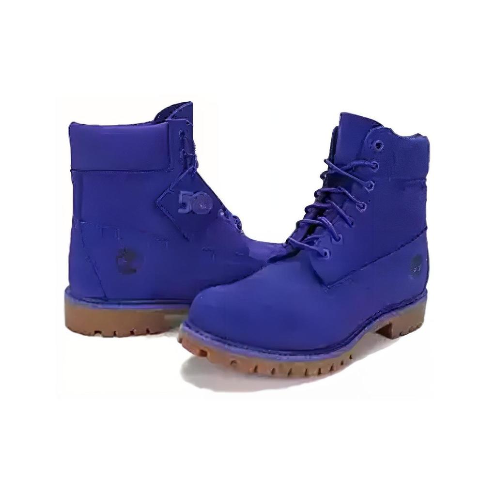 Timberland Premium 50th Anniversary Special Collection Comfortable Durable Short Boots Men Boots Blue A5VE9W
