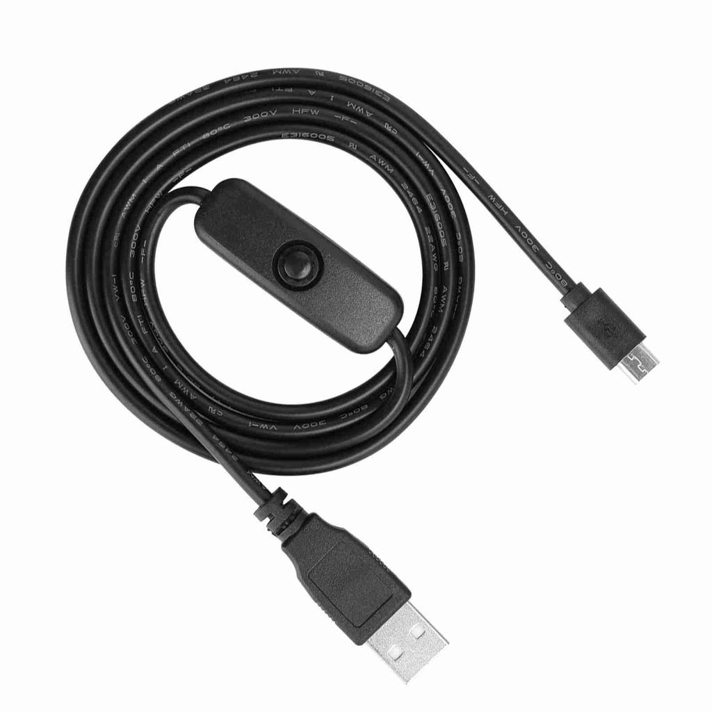 Micro USB Power Charging Cable with On   OFF Switch for Raspberry Pi 3   2   B   B+   A