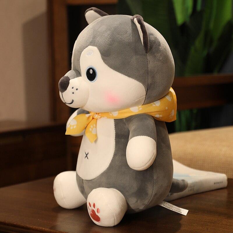 45/55cm plyšové zvířátko husky buldok a pekinéz plyšové hračky kreslené panenky kawaii psí hračky pro děti dárek k narozeninám