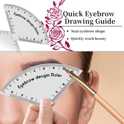1PC Quick Eyebrow Painting Guide, Recyclable Eyebrow Makeup Drawing Guide Ruler Tattoo Supplies PVC