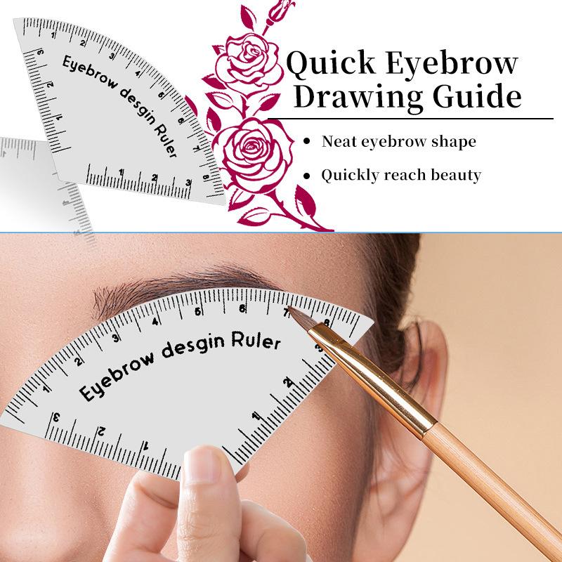 1PC Quick Eyebrow Painting Guide, Recyclable Eyebrow Makeup Drawing Guide Ruler Tattoo Supplies PVC