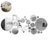 26Pcs Acrylic Mirror Wall Stickers Round Mirror Decal Self-Adhesive Wall Stickers DIY Art Mirror Home Living Room Decoration