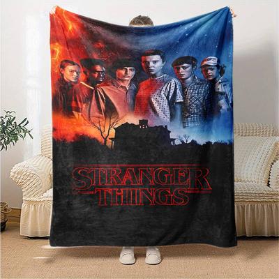 Stranger Things Blanket Comfortable Suitable for Chair Couch Sofa Four Seasons Multipurpose Warmthful Decor Gift for Travel Home Birthdays