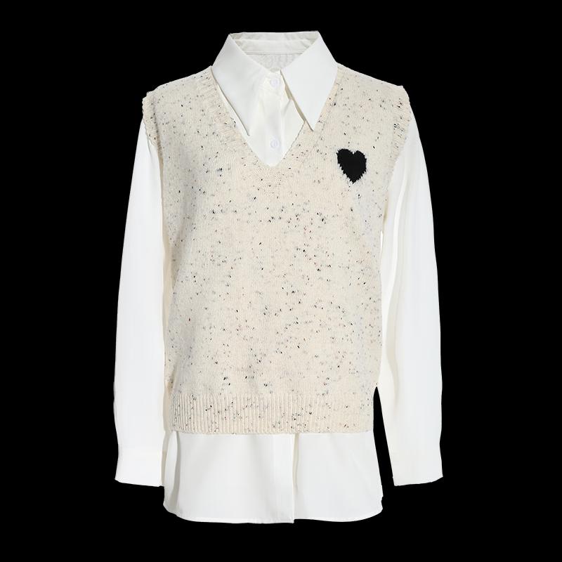 Women's Commuter Shirt & Vest Two-piece Set