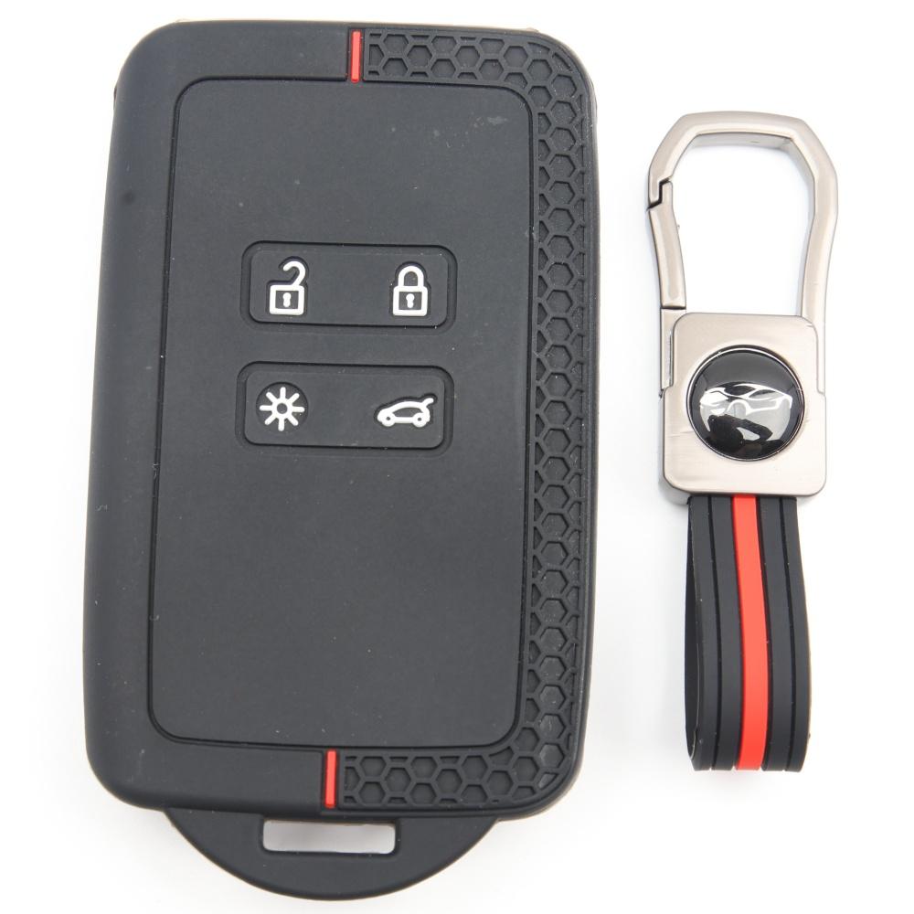 Key Fob Cover for Renault Duster Captur Arkana Kadjar Clio Megane Austral Laguna with Keychain Anti-Scratch Guard Shockproof Protection