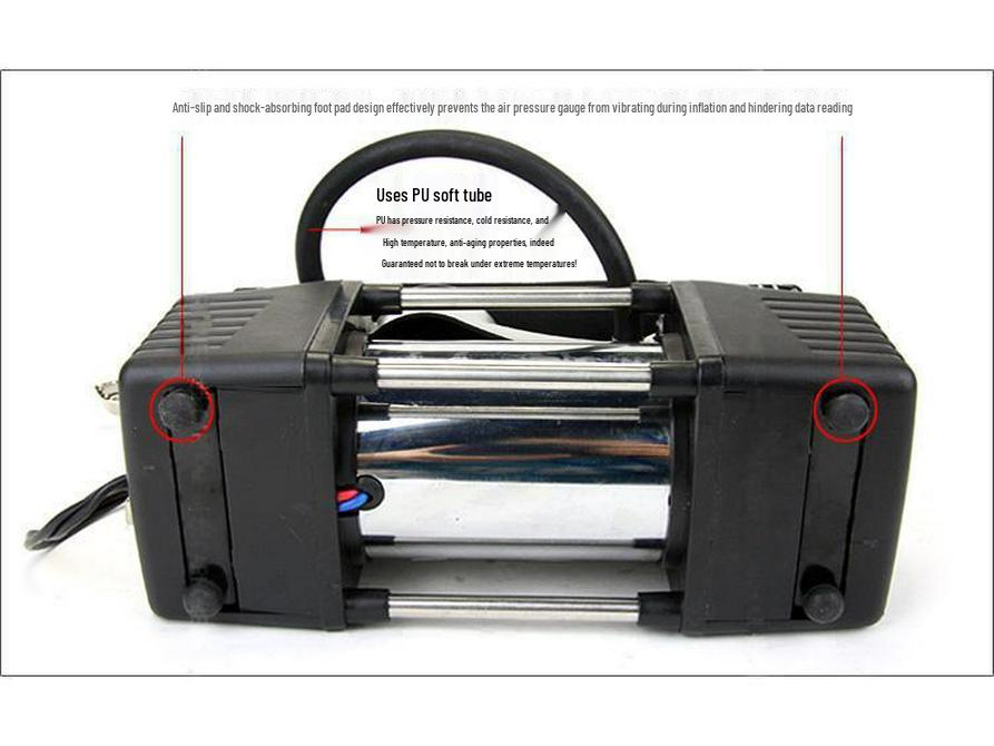 220V Dual Cylinder Electric High Pressure Car Tire Pump for Home Use