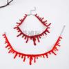 1 Stück Halloween Dekoration Horror Bluttropfen Halskette Fake Blut Vampir Ausgefallen Joker Choker Kostüm Halsketten Party Accessoires