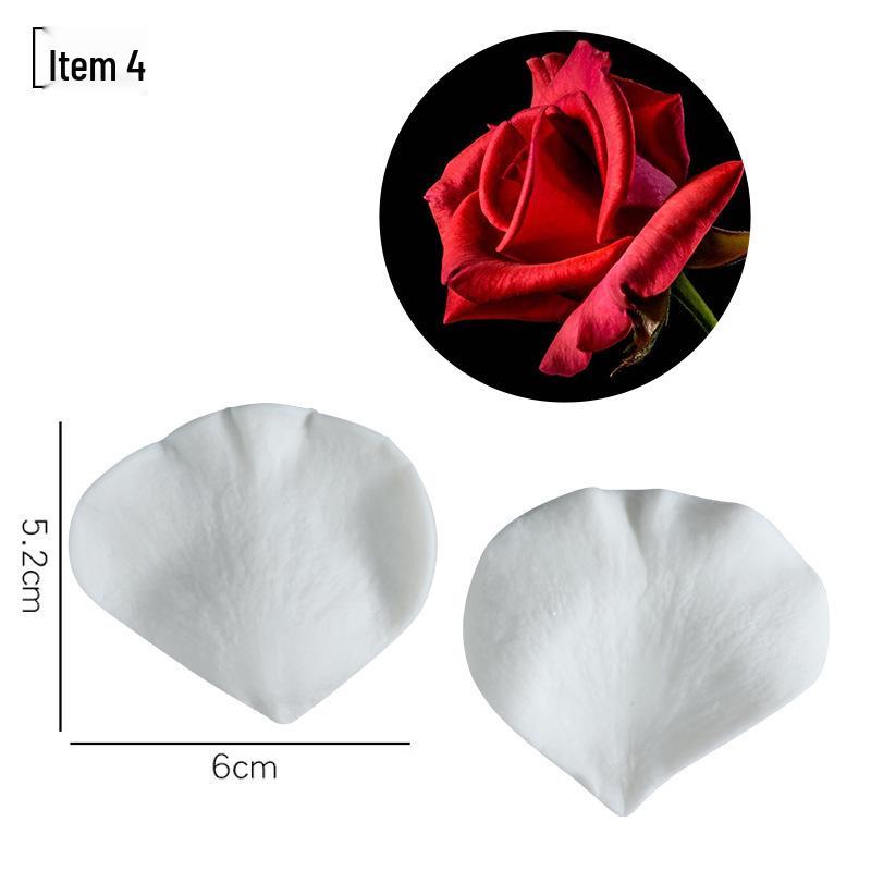 Blütenblatt Silikon Fondant Form Set - Lebensmittelqualität für Baum- und Blumenprägung.