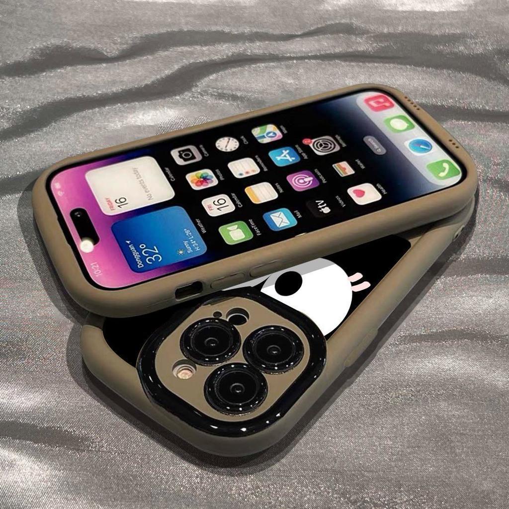 Puff Big-eyed Coal Balls Are Suitable for IPhone14/15/11promax Mobile Phone Case OPPO/Honor 200/viv