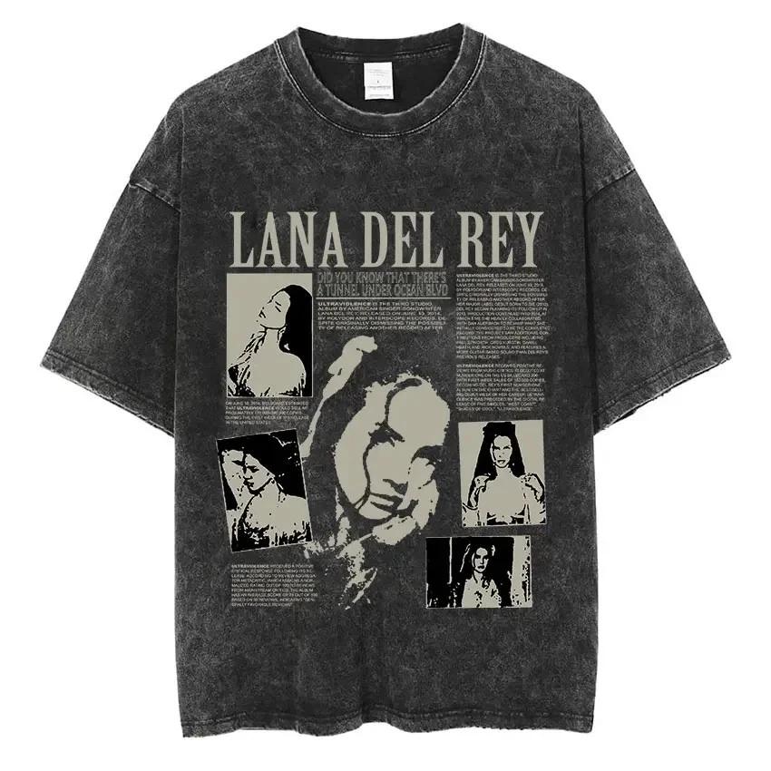 Lana Del Rey T-Shirts Graphic Print Washed Vintage Style Tees And Tops