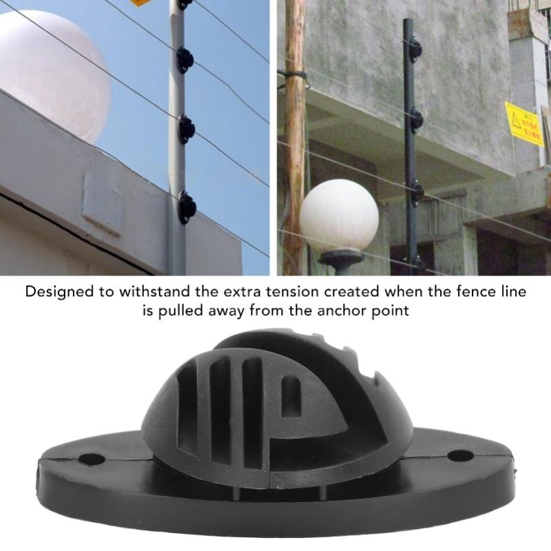 100 PCS Electric Fence Insulator Intermediate Bearing Rod Hemispherical Insulator Fence Front End System Accessories Withstand