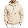 Men S Casual Half Zip Hooded Sweatshirt Basic Style European Size Autumn