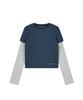 REST&RECREATION Layered Sleeve Top - Blue