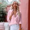 Casual Cotton Blouse Women Long Sleeve Button Up Shirt Women Lapel Loose Blouses Elegant Solid Office Shirts Tops Fashion 20026