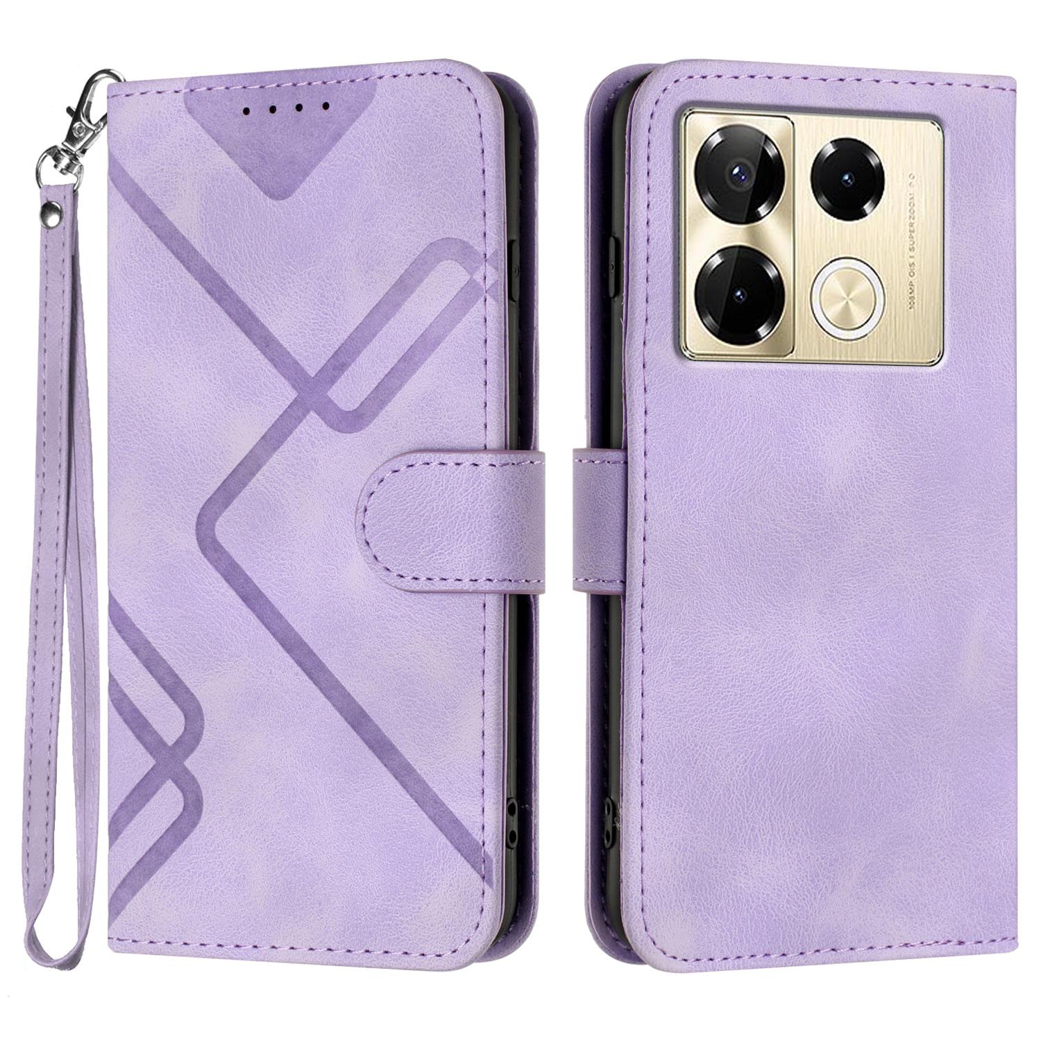 

YX0040 For Infinix Note 40 Pro 4G/5G/Note 40 Pro+ Leather Case Wallet Phone Cover Light Purple