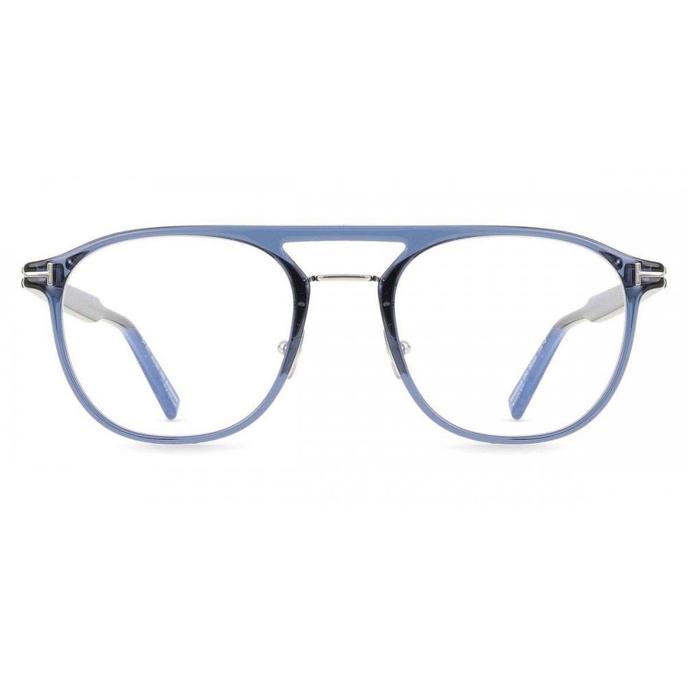 

Tom Ford Ft5982 B 090 Blue Light Block Men Eyeglasses Transparent Blue/52-20-145
