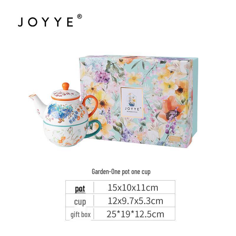 JOYYE Garden Hand-painted Ceramic Travel Tea Set