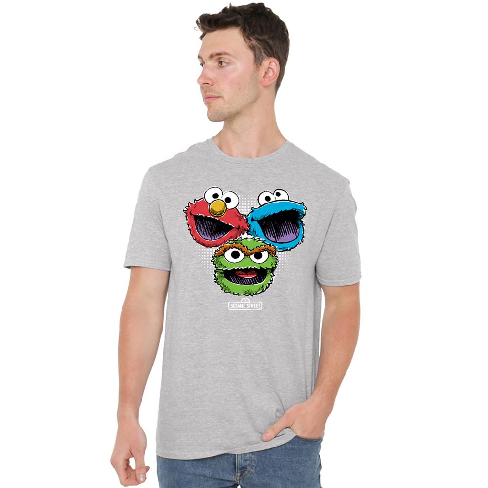 Sesame Street Unisex Adult Halftone Heads T-Shirt