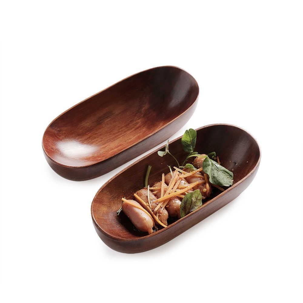 Båtformet serveringsbrett for tørket frukt Oval sushi-snacksplate Husholdningssalatbolle for mat
