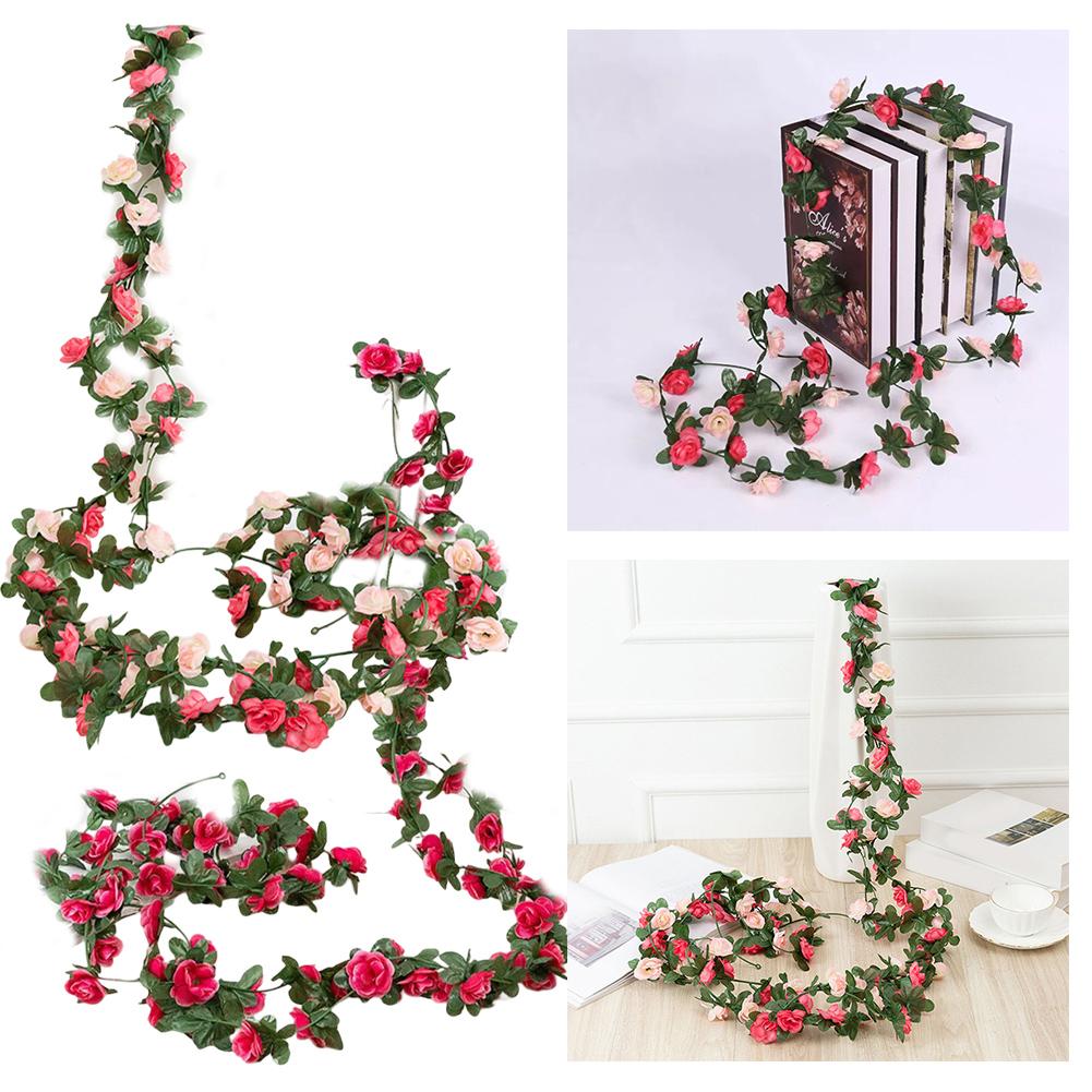 Silk Flower Garland Rose Vine D Cor Living Room Beautiful And Lifelike High-quality Silk Long-lasting And Fade-resistant
