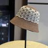 New plain hollow breathable bucket hat for women, simple and versatile for spring and summer, makes the face look smaller, foldable and trendy