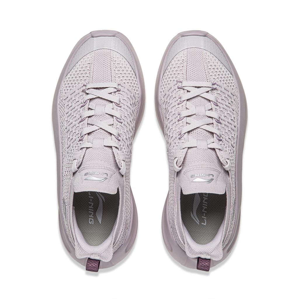 Li Ning Cloud Wave Slip On Cushioning Slip Resistant Abrasion Resistant Lightweight Low top Casual Shoes Women's AGLW052-2