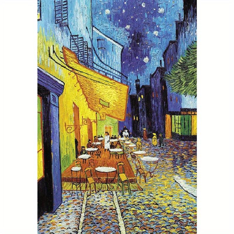 Взрослый 1000 деталей Бумажный пазл Терраса кафе ночью Ван Гог Всемирно известная картина Домашний декор Настенный дисплей Снятие стресса кафе
