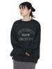 Beams Heart Distressed Logo Crew Neck One Size Women's Sweatshirt, Charcoal,
