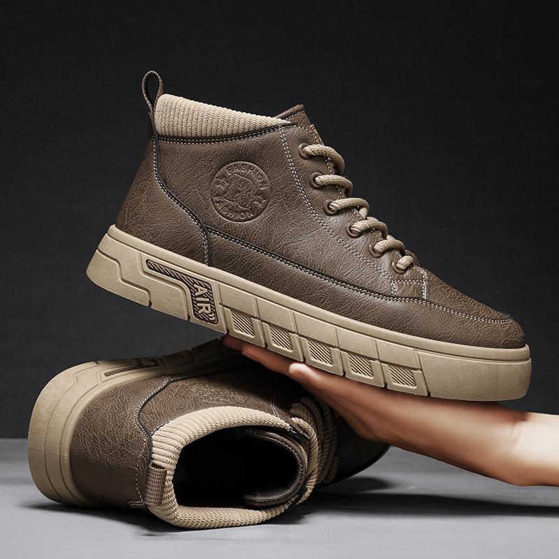 Ny mote Høst Og Vinter Høytopp for menn Martin Boots Studenter Mann Gutter Trending Soft Sole Arbeidssko Arbeidsbeskyttelse Martin Sneakers