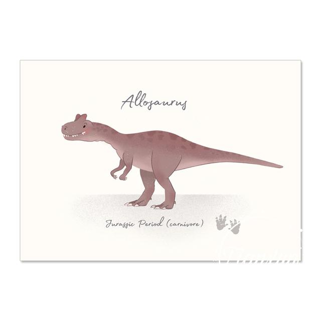 Triceratops Pterosaur Cartoon Dinosaur Wall Art Canvas Painting Nordic Posters And Prints Wall Pictures For Baby Kids Room Decor No Frame