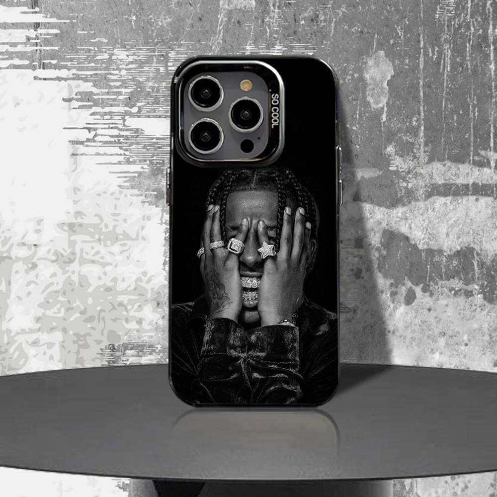 A-ASAPS R-Rocky Phone Case For iPhone 16,15,14,13,12,11,Pro,XS,Max,Plus,Mini,SE4,E Black Matte Shockproof Cover