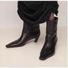 2026 Designer Winter New Fashion Ankle Short Boots Women Pointed Toe Elegant Thin Low Heel Dress Ladies Pumps Shoes